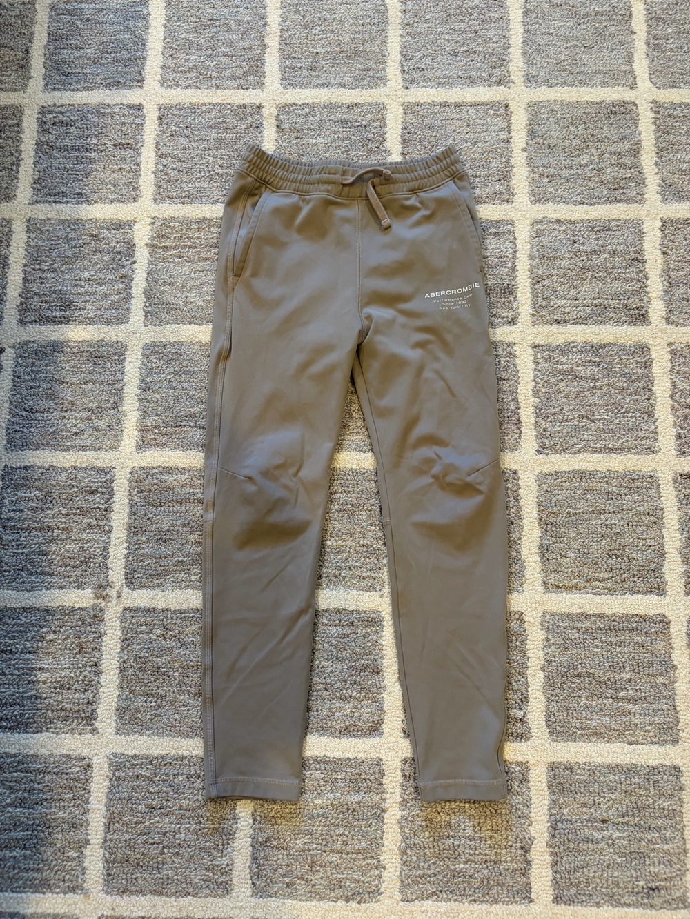 abercrombie kids tan joggers